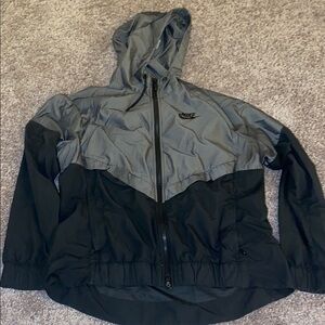 Nike Two-Tone Gray and Black Windbreaker Jacket